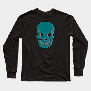 Op Art Skull Long Sleeve T-Shirt